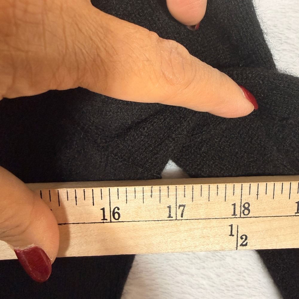 White + Warren Black 100% Cashmere Long Sleeve Button Back Sweater Dress Small - Picture 5 of 6